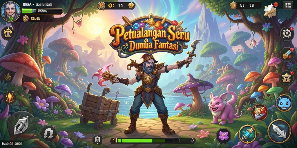 Tampilan gameplay seru dalam dunia petualangan fantastis.
