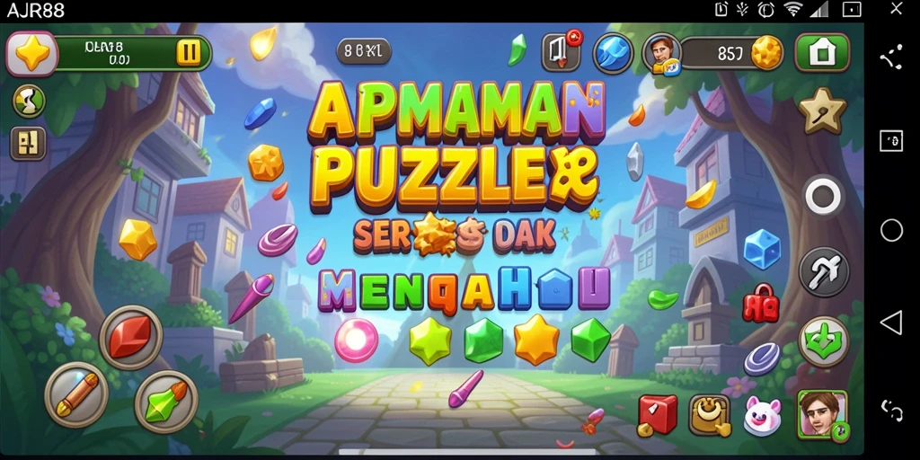 Screenshot utama AJR88 menampilkan gameplay seru dalam menyelesaikan teka-teki.