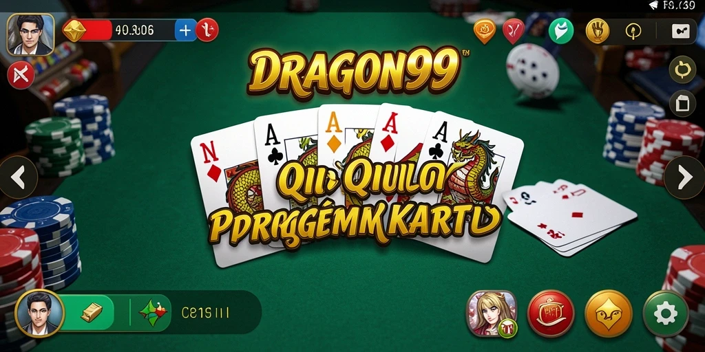 Screenshot gameplay DRAGON99 menampilkan aksi seru permainan QiuQiu.