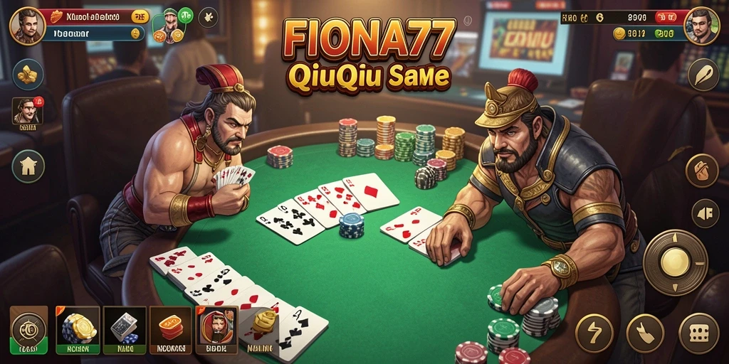 Tampilan gameplay QiuQiu yang seru di FIONA77.