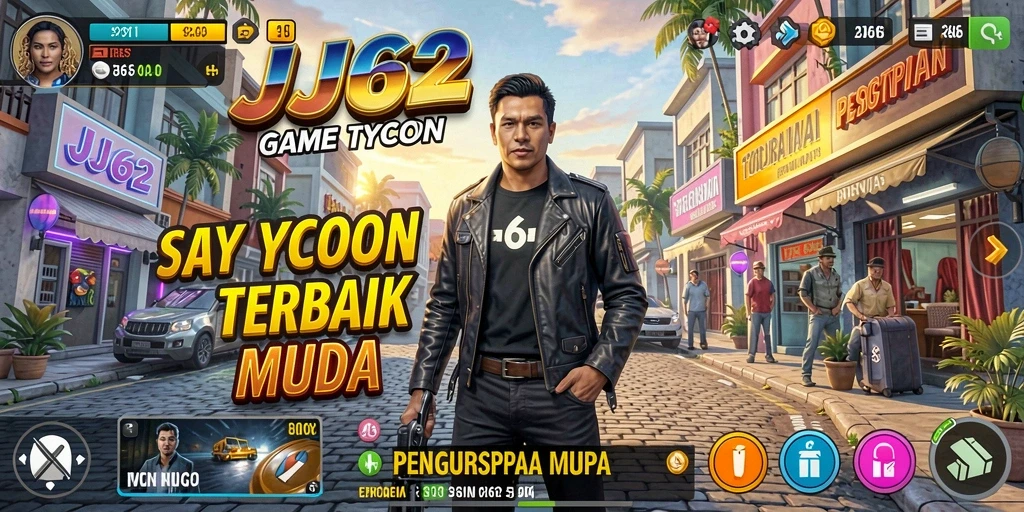 Tampilan gameplay <strong>JJ62</strong> yang menarik dengan berbagai elemen bisnis.