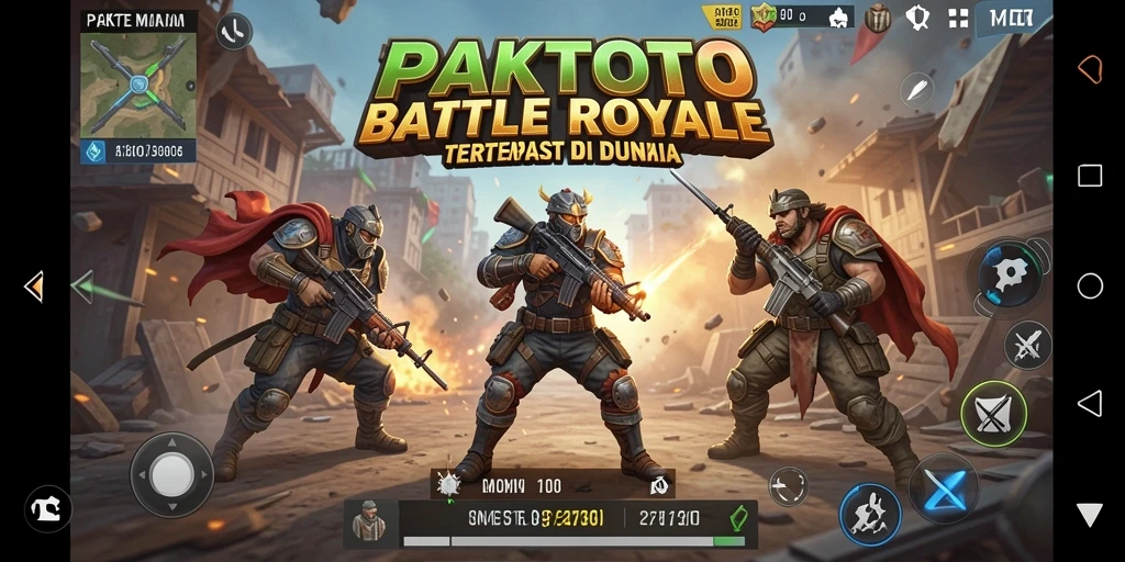 Tampilan menarik dalam gameplay Battle Royale PAKTOTO.