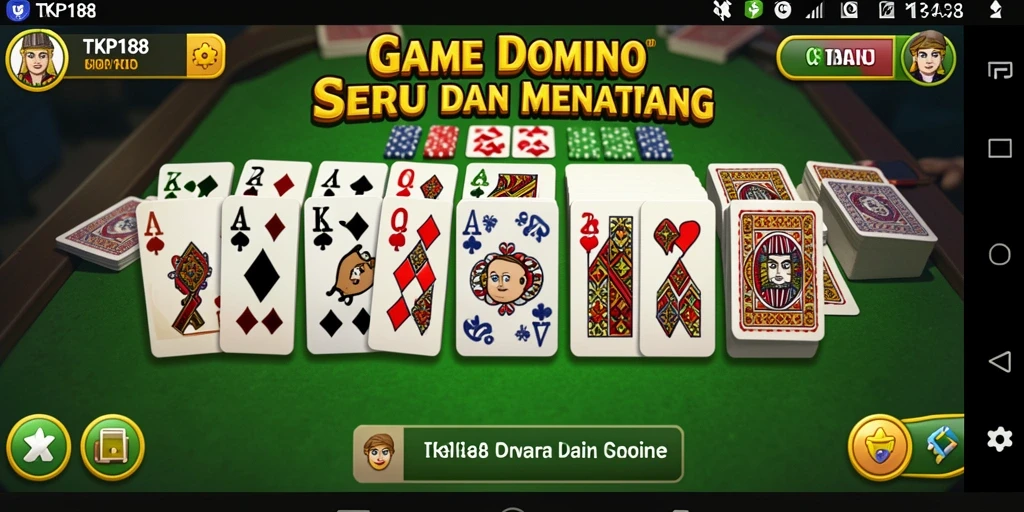 Screenshot gameplay TKP188 menampilkan aksi seru permainan Domino.
