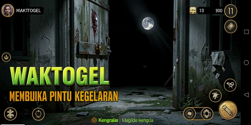 Screenshot WAKTOGEL menampilkan atmosfer mencekam dalam gameplay Horror.